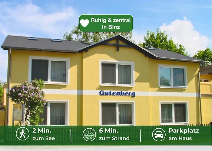 Appartementhaus Gutenberg in Binz - ruhig&zentral - Parkplatz am Haus - See&Strand fußläufig